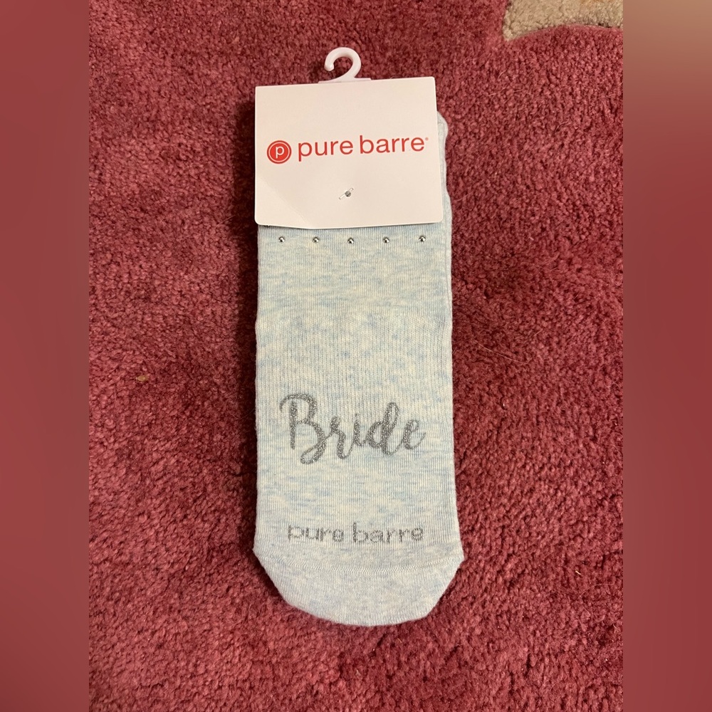 Pure Barre Light Blue 'Bride' Low-Cut Grip Socks NWT - Picture 6 of 7